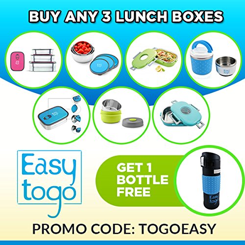 Leak Proof Bento Lunch Box Set – 3 Pack Nesting Stainless Steel Metal Storage Food Containers for Men Women or Kids – BPA Toxin Free for Work or Healthy School Lunches - Durable Sandwich Box